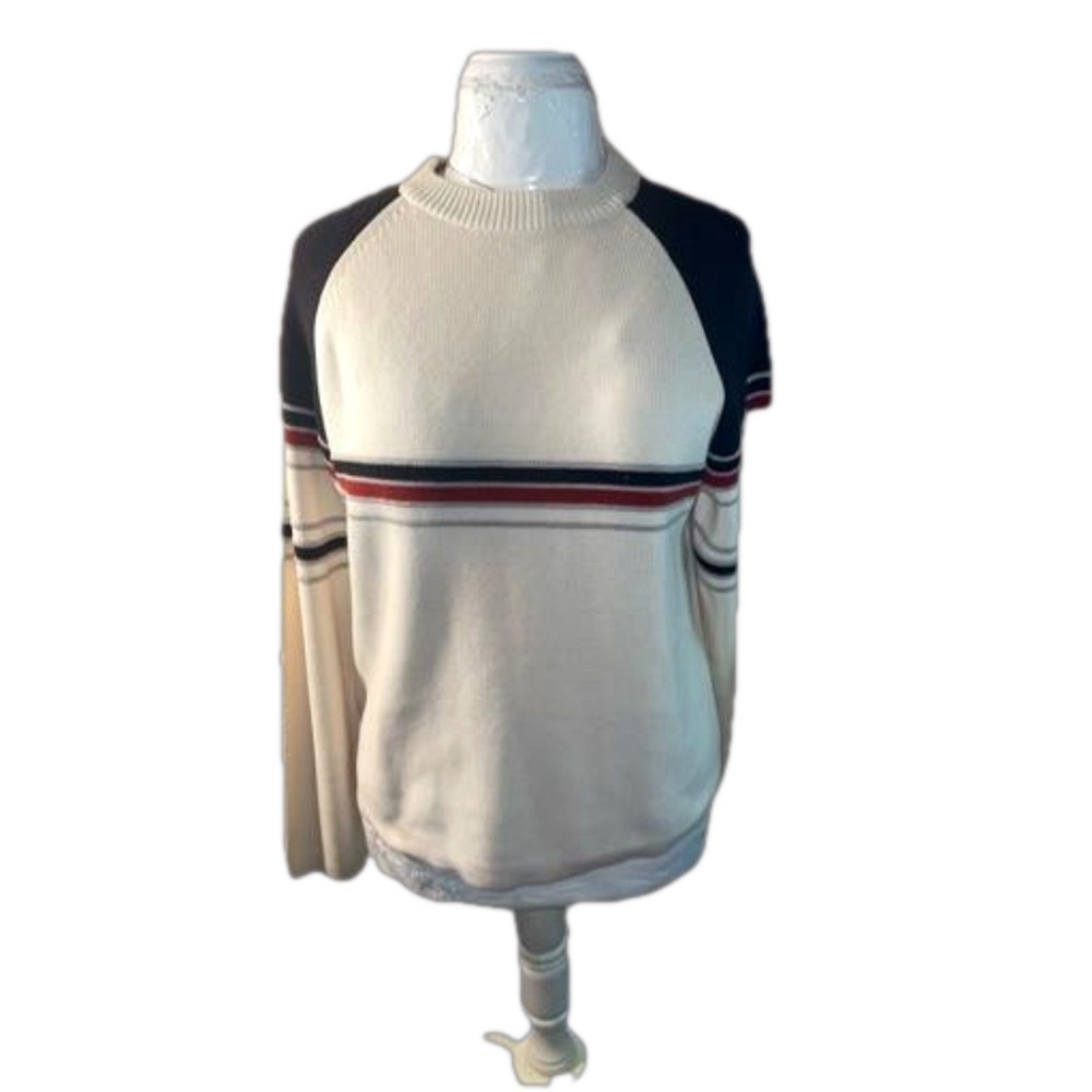 Transnine Men's Eclectic GrandpaDad Core Horizontal Stripped Preppy Size Small